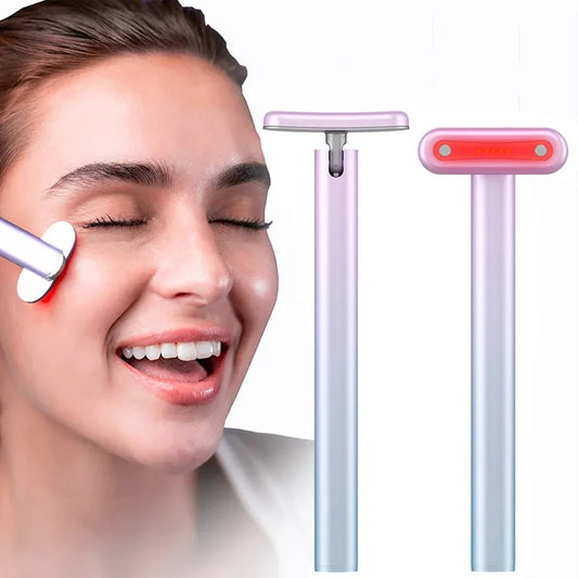 Masajeador varita Facial 4 en 1 LED terapia de luz roja